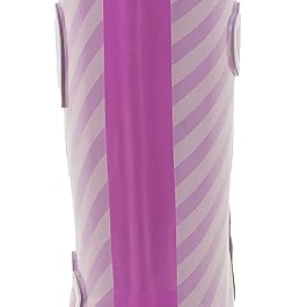 L.O.L. SURPRISE! GIRLS PINK LAVENDER STRIPE RUBBER RAIN BOOTS SIZE 2/3 NWT